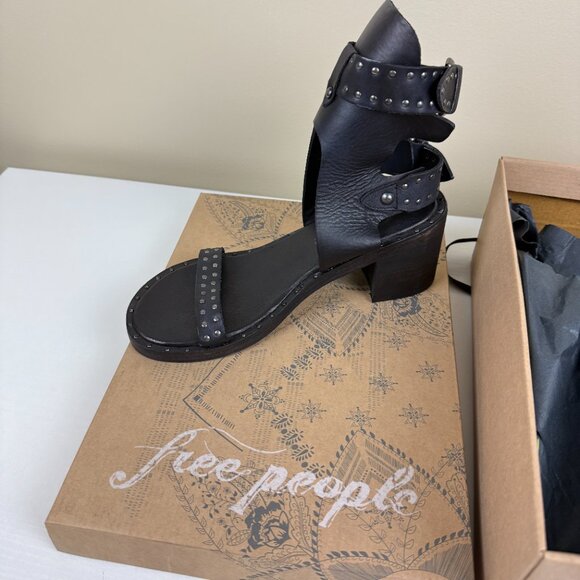 Brand New Free People Happiness Heeled Cowboy Brown Sandals size EU 37 - Picture 11 of 12